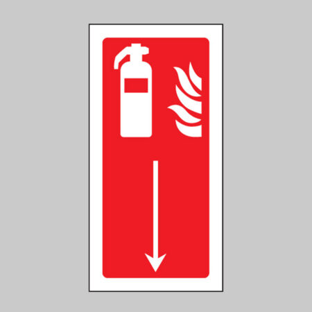 Extinguisher symbol arrow down