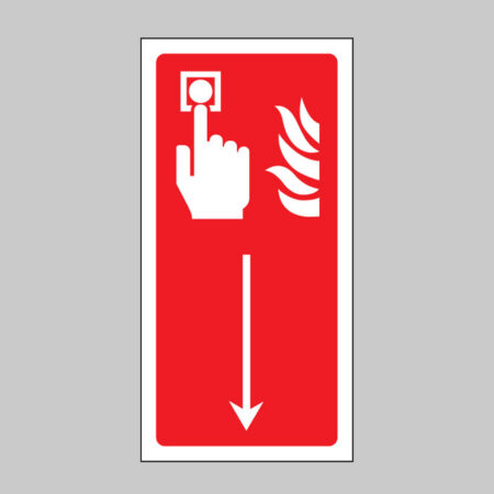 Fire alarm call point arrow down