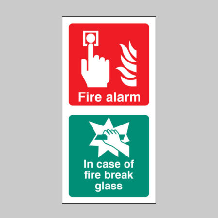Fire alarm / In case of fire break glass
