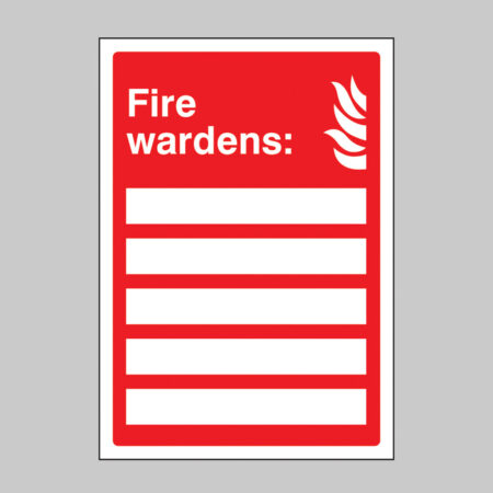 Fire wardens (space for 5 names) adapt-a-sign 215x310mm