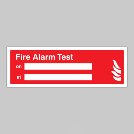 Fire alarm test on/at