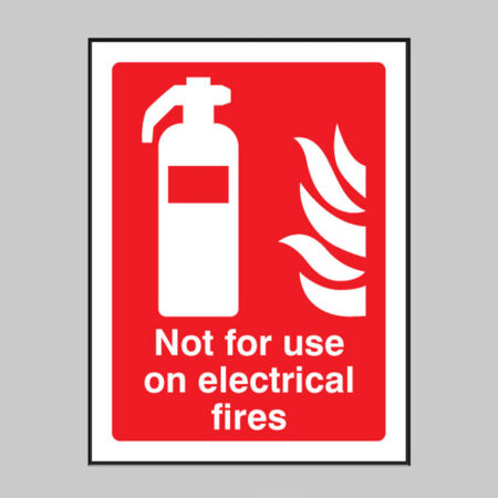 Not for use on electrical fires