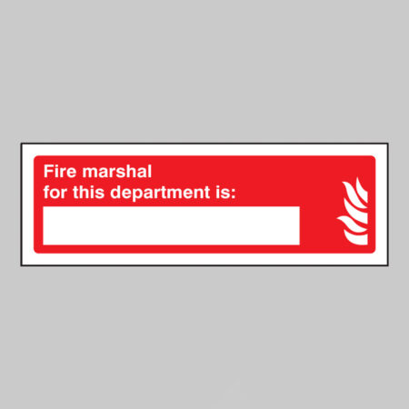 Fire marshal for this department is (space for name)
