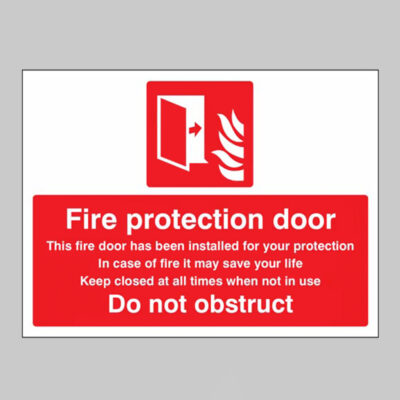 Fire protection door Do not obstruct