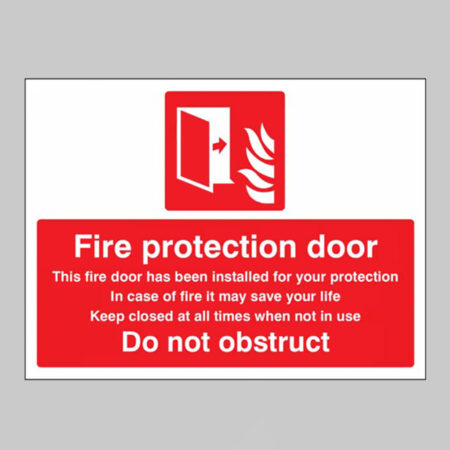 Fire protection door Do not obstruct