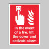 Call point (lift cover) EasiKIT fire action set photoluminescent self adhesive vinyl 150x300mm
