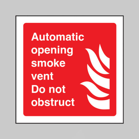 Automatic opening smoke vent Do not obstruct