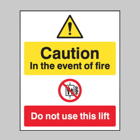 Caution in the event of fire do not use this lift