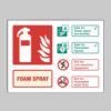 Fire ID - Foam visual impact sign 200x150mm c/w stand off locators