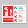 Hydrospray extinguisher identification