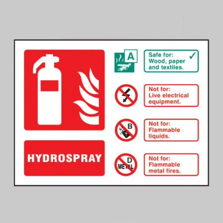 Hydrospray extinguisher identification