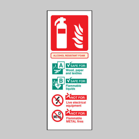 Alcohol resistant foam identification