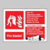 Fire blanket identification