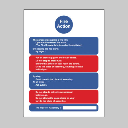 Fire action residential homes & multi-occupancy buildings