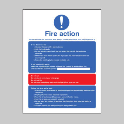 Fire action residential homes & multi-occupancy buildings - dial manually
