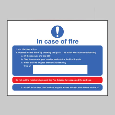In case of fire