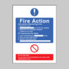 General fire action no lift adapt-a-sign 215x310mm