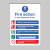 Fire action brigade dialled automatically without lift