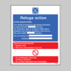 Refuge action in the event of fire