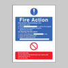 General fire action with lift adapt-a-sign 215x310mm