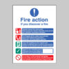 Multi-lingual fire action manual no lift (English, French & German)