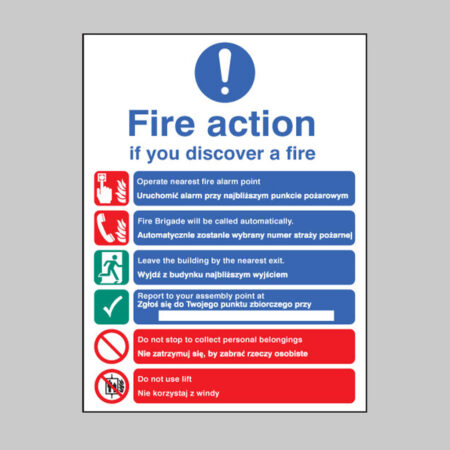 Fire action auto dial with lift (English & Polish)
