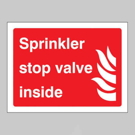 Sprinkler stop valve inside