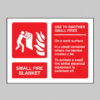 Small fire blanket identification