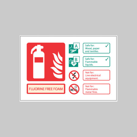Fluorine Free Foam extinguisher identification