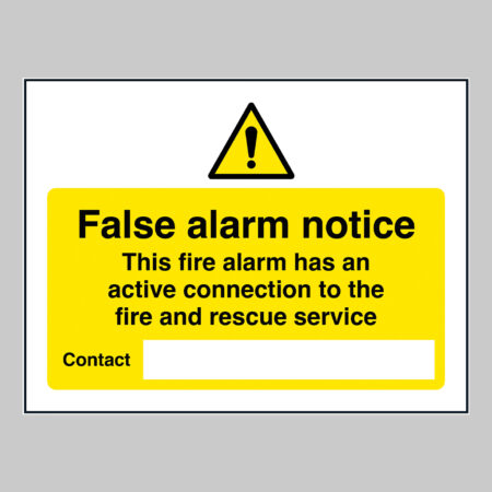 False alarm notice