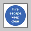 Fire escape keep clear