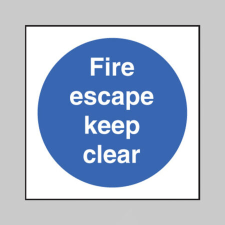 Fire escape keep clear