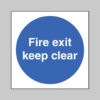 Fire exit keep clear
