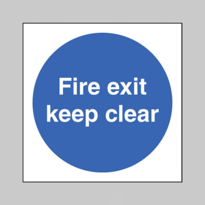 Fire exit keep clear