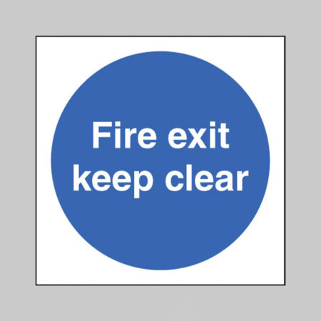 Fire exit keep clear