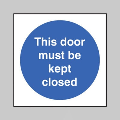 This door must be kept closed