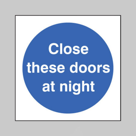 Close these doors at night