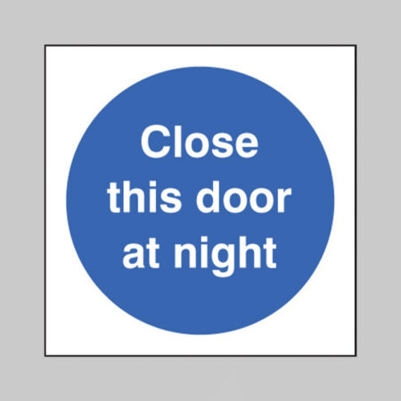 Close this door at night