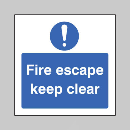 Fire escape keep clear