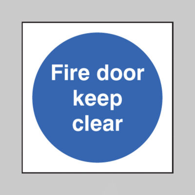 Fire door keep clear