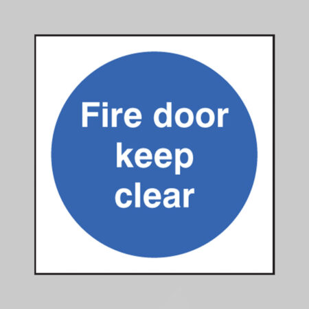 Fire door keep clear