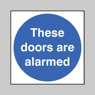 These doors are alarmed