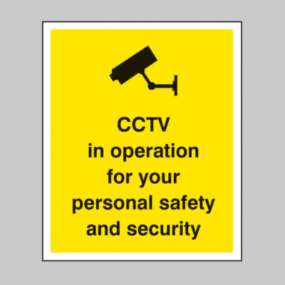 CCTV in operation for your personal safety and security