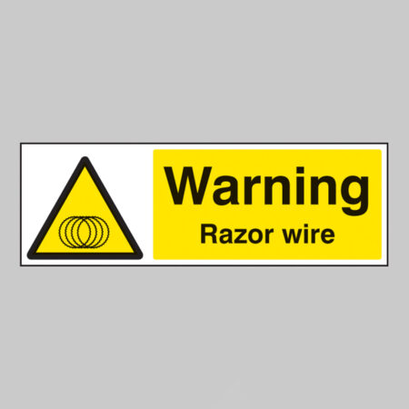 Warning razor wire
