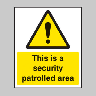 This is a security patrolled area