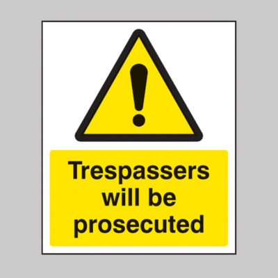Trespassers will be prosecuted