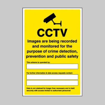 CCTV images being recorded and monitored for the purpose of crime - secure data