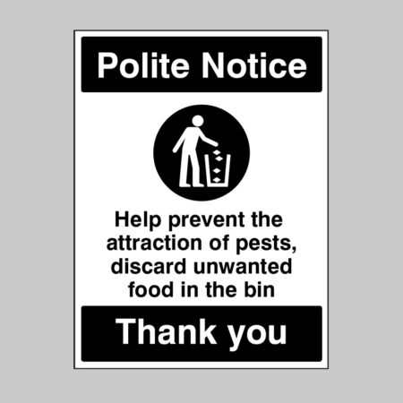 Help prevent the attraction of pests, discard unwanted food in the bins provided