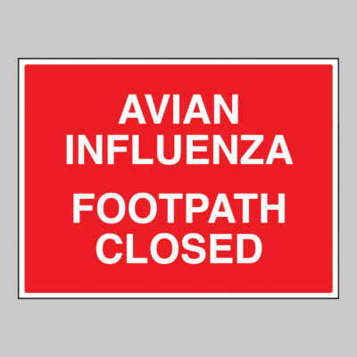 Avian influenza Footpath closed
