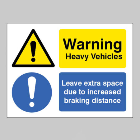 Heavy vehicle Leave extra space due to increased braking distance